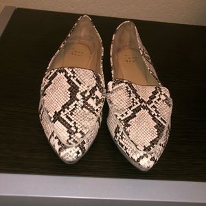 Snakeskin Slip Ons